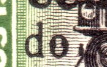 Nicaragua stamps 1913 surcharges Locomotive 2c/25c error 'do' for 'de' detail scan 